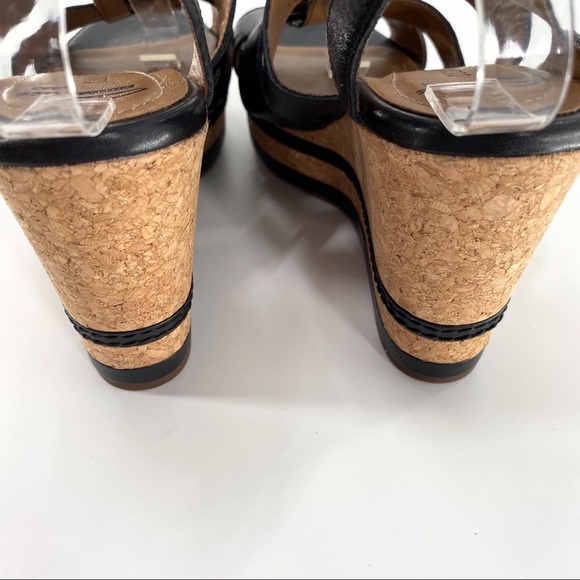 Clark’s Zia Tower Black Platform Wedges NEW - Picture 7 of 10